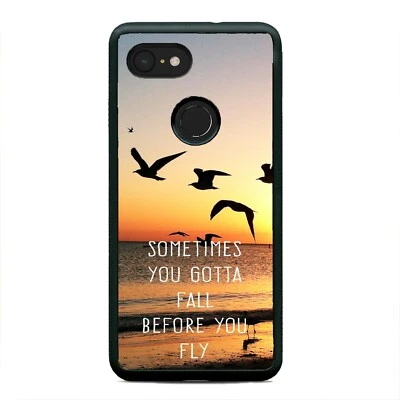 Inspirational Quote Learn To Fly Beach Case Cover For Google Pixel 3 3XL 2XL - Image 1 of 4