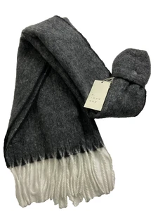 A New Day Damen grau/weiß Fransen flauschig weich kuschelig Winter Schal Einheitsgröße - Bild 1 von 16