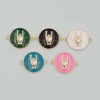 Collar Colgante Conector Gesto Lleno de Oro 18K para Hágalo Usted Mismo Joyería Fabricación Suministro Foto 1 de 4