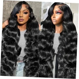 32 Inch Body Wave Lace Front Wigs Human Hair Pre Plucked 13X4 HD Lace Frontal - Picture 1 of 7