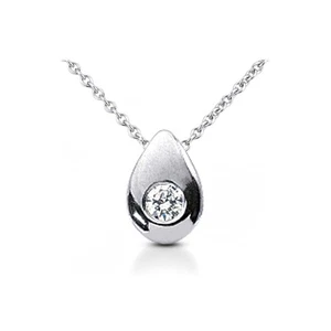 1/2 CTW F SI1 Round Cut Earth Mined Certified Diamond 14k Gold Solitaire Pendant - Picture 1 of 4