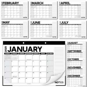 Black & White Desk Calendar 2025-2026 - Picture 1 of 1