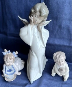 Lladro Engel Figur Daisa 1977 Junge mit Flasche Mädchen mit Löffelteller NAO 1988 - Bild 1 von 23