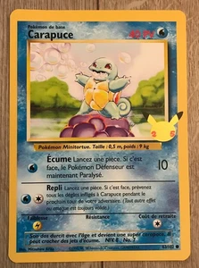 CARTE POKEMON JUMBO GEANTE NEUVE 25 ANS CARAPUCE 40 PV 63/102 - Imagen 1 de 2