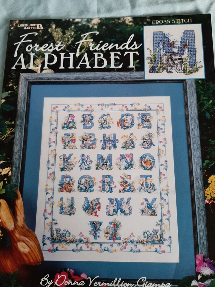 Forest Friends  Alphabet Cross Stitch Craft Book Leisure Arts  - Image 1 of 1