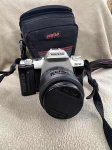 Pentax ZX-50 35mm SLR Film Camera with 35-80mm Lens and carrying bag. Working - Picture 1 of 13