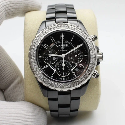 Reloj Chanel J12 41 mm Negro Cerámica Diamante Esfera Negra Automático Unisex H1009 Foto 1 de 4