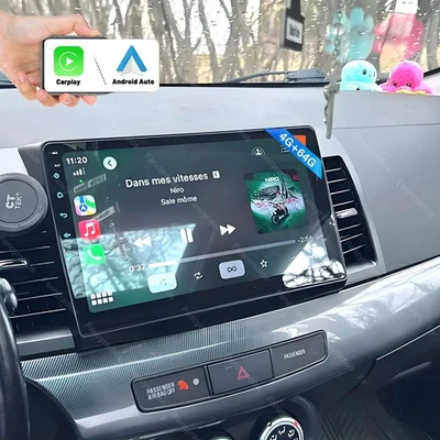 For Mitsubishi Lancer 2008-2017 4+64G FM Radio Android 13 Carplay Car Stereo GPS - Image 1 of 4