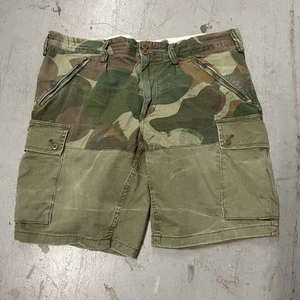 Ralph Lauren Polo Sportsman Aztec Patchwork Camo Cargo Military Shorts 38 Rare - Picture 1 of 4