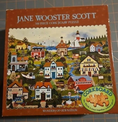 Jane Wooster Scott Puzzle 500P Wonders of Our Nation  Corkboard Complete  - Image 1 of 4