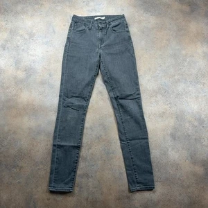 LEVI'S 721 Jeans grigio donna (26 pollici vita) (30 pollici gamba) skinny fit vita alta - Foto 1 di 13