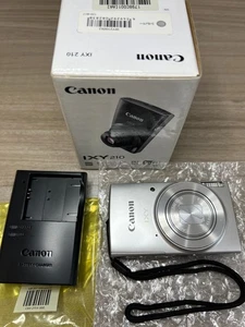 【Como Nuevo】Canon IXY 210/PowerShot ELPH 200 IS/IXUS 190 Plateado con Caja Cargador Batería - Imagen 1 de 21