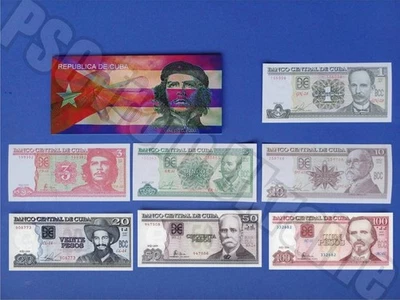 Billetes en circulación. Set 1,3,5,10,20,50,100 pesos en carpeta UNC Foto 1 de 2