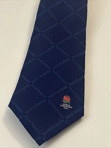 Corbata de cuello azul marino de rugby World Champions 2003 Inglaterra World Champions para hombre rara 100 % seda - Imagen 1 de 4