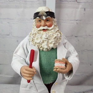 Kurt S. Adler Fabriche KSA Santa Claus DENTIST Figurine Christmas - SANTA FLOSS - Picture 1 of 17