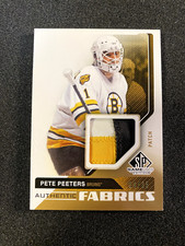 2014-15 Upper Deck SP Game Used PETE PEETERS Authentic Fabrics Patch 4/35 RARE