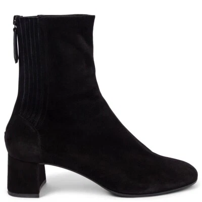 67199 Auth AQUAZZURA Negro Gamuza SAINT HONORE Botines Zapatos 38 Foto 1 de 4