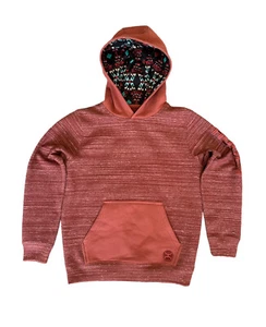 Hooey Red Burgundy Paisley Aztec Pullover Hoodie Jacket Youth Size Medium - Picture 1 of 8