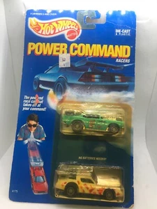 Hotwheels Power Command 2 Car Set - Z28 Camaro & 57 Chevy in green. 1989. - Picture 1 of 5