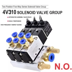 4V310-10 2-Position 5Way Solenoid Valve Normally Open Pneumatic Electronic Valve - Picture 1 of 24