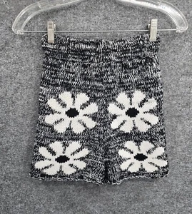 Pantalones Cortos Anthropologie Storia Para Mujer Pequeños Forrados Florales Elastizados Tejidos Negros - Imagen 1 de 10