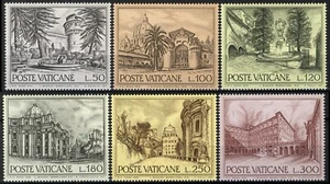 Vatican 1976, Buildings (II) set MNH, Mi 689-94 - Picture 1 of 1