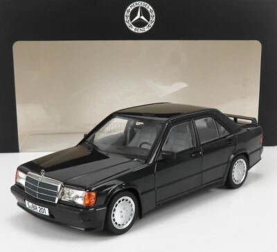 MERCEDES 190E 2.3 16V W201 1984 BLACK NOREV B66040663 1:18 BENZ METAL - Photo 1/3
