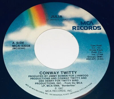 Conway Twitty Julia & Everybody Needs A Hero 45 Rpm 233J19 - Image 1 of 4