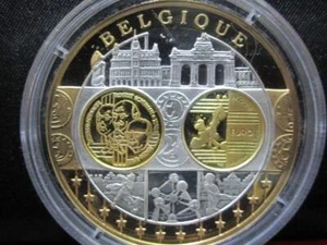 Silbermedaille 999er - Belgien - Münzmotiv und Sehenswürd. -PP + Z. SH7249 - Picture 1 of 2