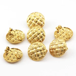 20pcs Stainless Steel Earrings Gold Hollow Studs DIY Earrings Components 20mm - Picture 1 of 3