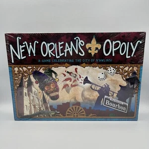 New Orleans Opoly Game Bourbon St Mardi Gras Cuarto Francés Tarde para el Cielo Nuevo - Imagen 1 de 9