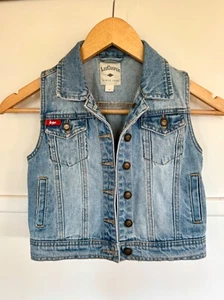 Lee Cooper Denim Jacket Vest Kids Size 3 Girls, with Silver Sparkles - Picture 1 of 8