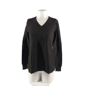 Nuevo Suéter KAREN SCOTT Básico Cuello en V XS (0-2) Negro Pullover Costura Francesa Frontal - Imagen 1 de 14
