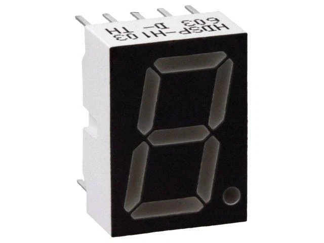 HDSP-H103 Display: LED 7-segment 14.2mm 0.56" Qty: 1 red 0.4-4.2mcd BROADCOM - Image 1 of 1