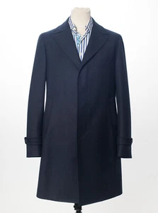 TAGLIATORE Coat Blue Twill Wool Italy Made EU50 US40 - Picture 1 of 6