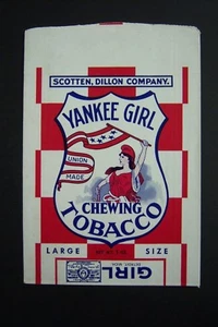 Vintage YANKEE GIRL CHEWING TOBACCO Large size 3 oz., unused, Scotten, Dillon Co - Picture 1 of 5