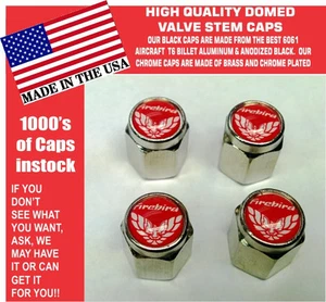 Chrome Pontiac Firebird Trans Am TransAm Wht/Red Valve Stem Cap - The Best - Picture 1 of 3