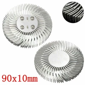 90mm x10mm Round mountable Aluminum Heat Sink Cooling For 10W LED Heatsink - Picture 1 of 4