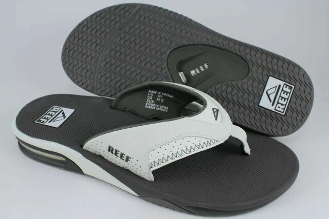 Reef Fanning Men's Flip-Flops - Grey/White, US 9