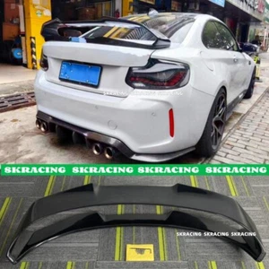 New Style Real Carbon Fiber Rear Trunk Spoiler Wing For BMW F87 M2C M2 2016-2021 - Picture 1 of 17