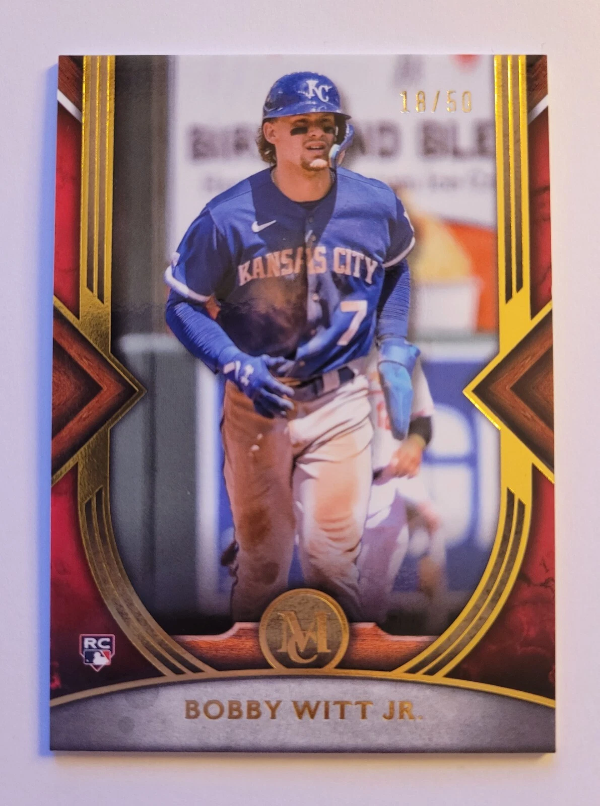 2022 Topps Museum Collection Bobby Witt Jr Ruby /50 Rookie Card