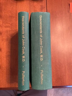 Descendants of John Cook MD. 2 SIGNED, limited/First edition vintage hard covers - Image 1 of 4