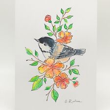 Tufted Titmouse Original painting watercolor Painting Bird Watercolor titmouse.