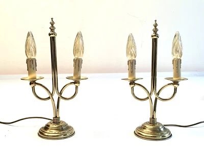 Paire de Chandeliers/girandoles JP Ryckaert Louisianne 80’ laiton CE - Photo 1/4