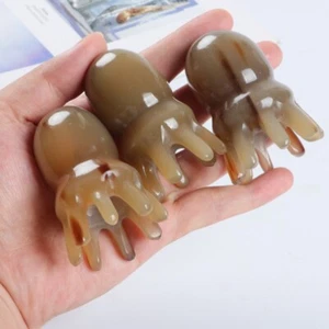 Natural Ox Horn Octopus Massage Tool Head Scalp Acupoint Tool Full Body Massager - Picture 1 of 5
