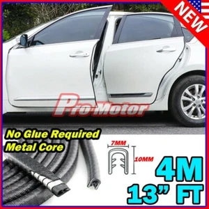 13'FT Black Car Door Edge Rim Guard Molding Trim Protector Strip Metal Core 3M - Picture 1 of 1