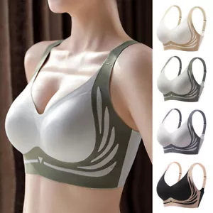 Sports Bras for Women Push Up Sports Gym Comfort Padded Wireless Bra Vest Top - Picture 1 of 21