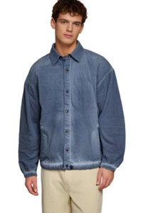 Herren Jacke Harrington XL Oversized Acid Blue Wash UVP 60£ Boohoo Man - Bild 1 von 4