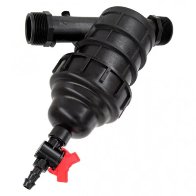 PE Wasserfilter Siebfilter Sand Separator 2x Außengewinde mit Spülhahn - Bild 1 von 4