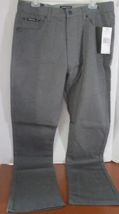 KENNETH COLE~ PANTALONES LIGEROS INFORMALES ELÁSTICOS GRIS OSCURO~ Para hombre 34x32~NUEVOS CON ETIQUETAS - Imagen 1 de 5
